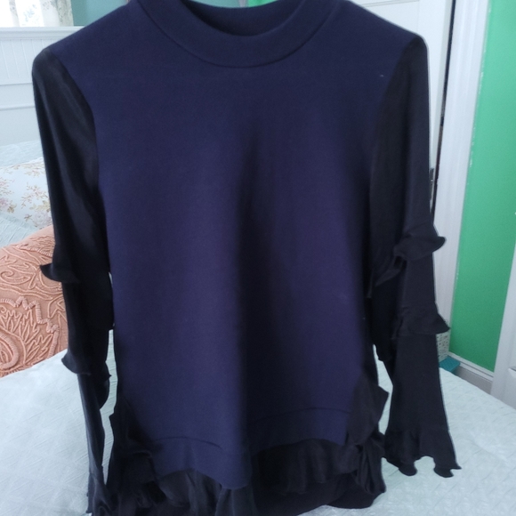 Zara Tops - 🆕️Zara Navy Blue Sweatshirt